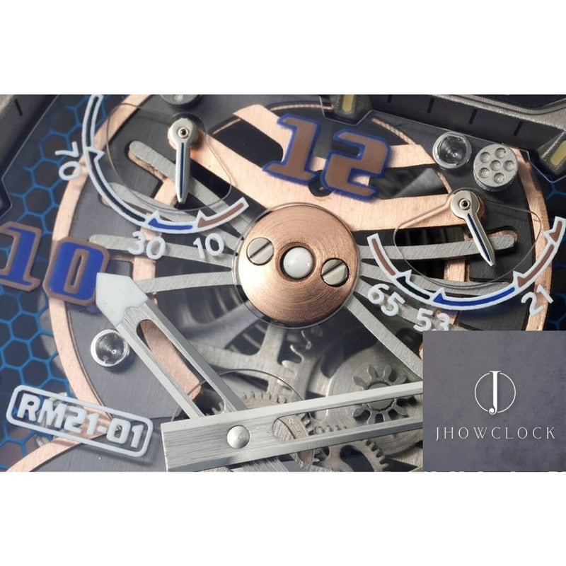 Fábrica RM - Richard Mille RM21-01 Tourbillon Pulseira Preta