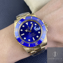 Fábrica Clean - Rolex Submariner M116618LB-0003 Mostrador Azul Tamanho 40mm