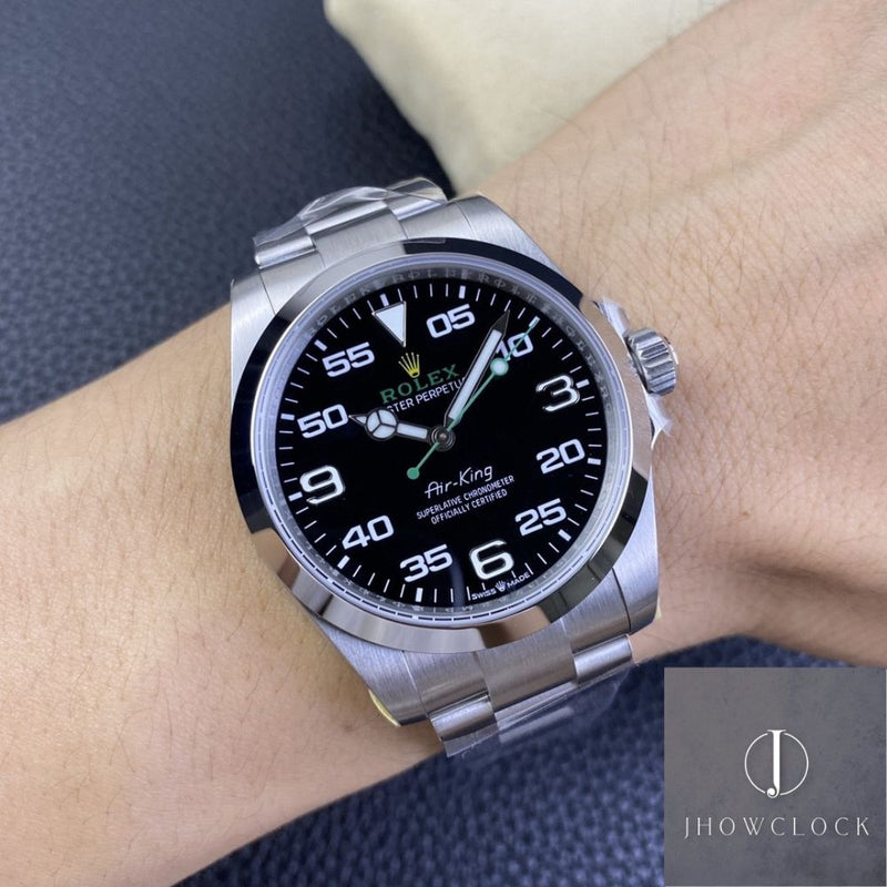 Fábrica JVS - Rolex Air King M116900-0001 Series Mostrador Preto