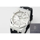 Fábrica APS - Audemars Piguet Royal Oak 15400 Pulseira de borracha com mostrador branco