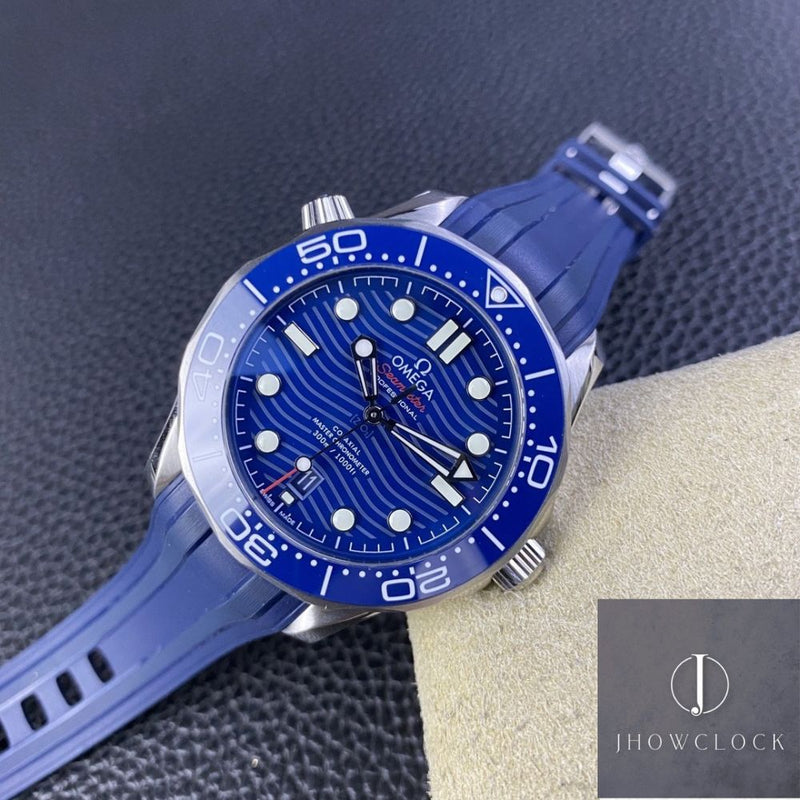 Fábrica VS - Omega  Seamaster Diver 300M 210.32.42.20.03.001 Mostrador azul escuro