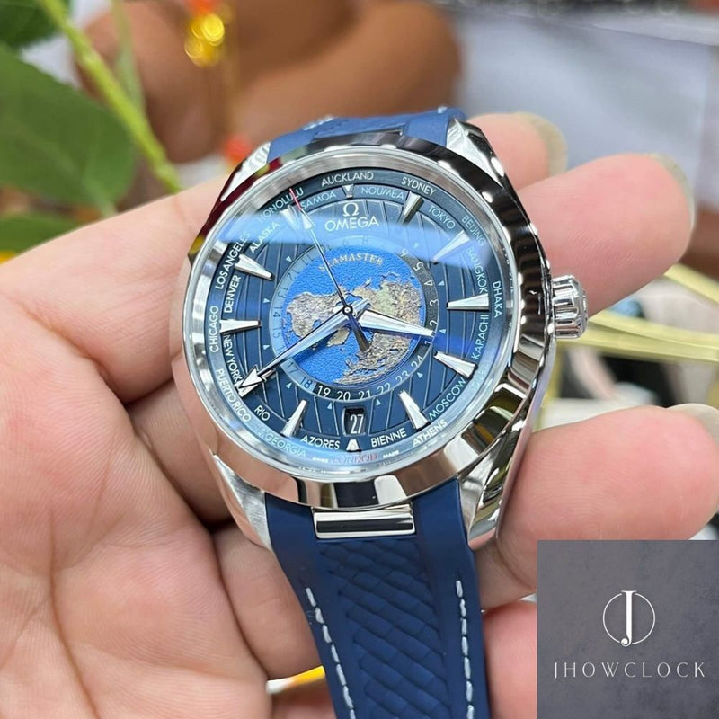 Fábrica VS - Omega Seamaster 220.12.43.22.03.001 Pulseira de fita de discagem azul