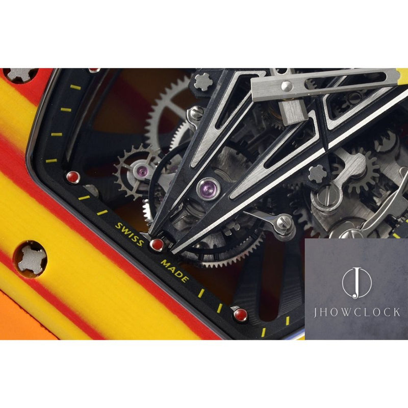 Fábrica RM - Richard Mille RM27-03 Tourbillon Pulseira de Borracha Laranja