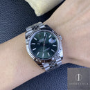 Fábrica Clean - Rolex Datejust M126334-0028 Verde Oliva Tamanho do Mostrador 41mm