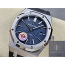 Fábrica APS - Audemars Piguet Royal Oak 15400 Pulseira de borracha com mostrador azul