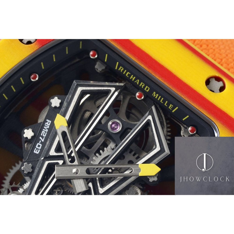 Fábrica RM - Richard Mille RM27-03 Tourbillon Pulseira de Nylon Laranja