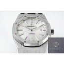 Fábrica APS - Audemars Piguet Royal Oak 15400 Pulseira de borracha com mostrador branco