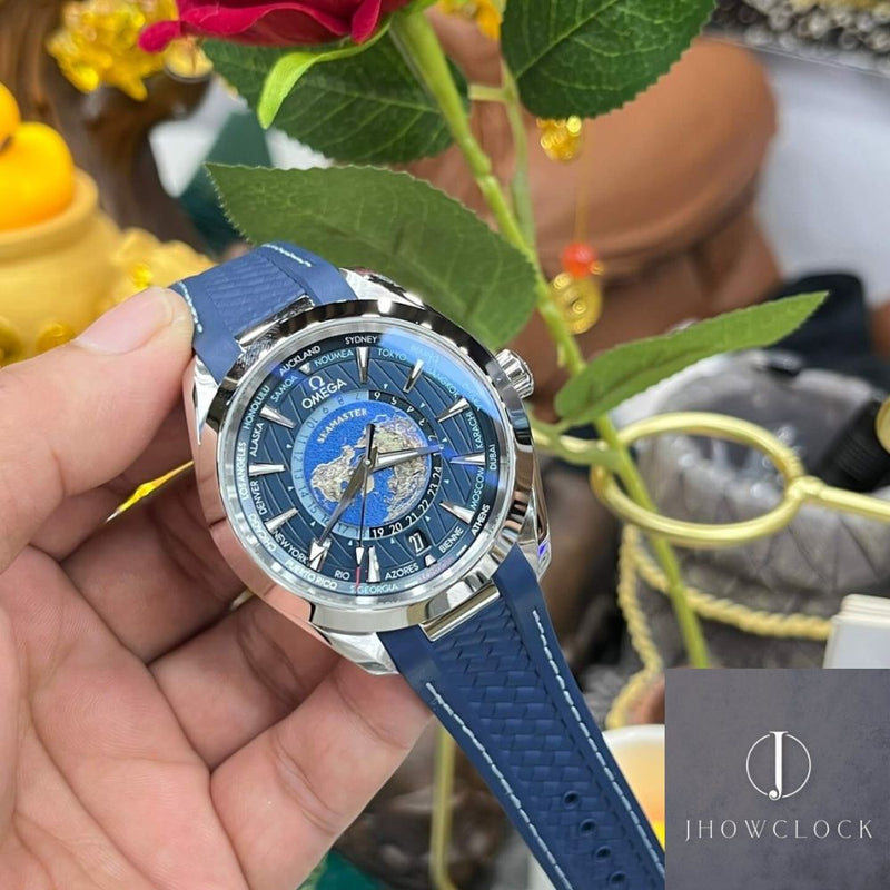 Fábrica VS - Omega Seamaster 220.12.43.22.03.001 Pulseira de fita de discagem azul