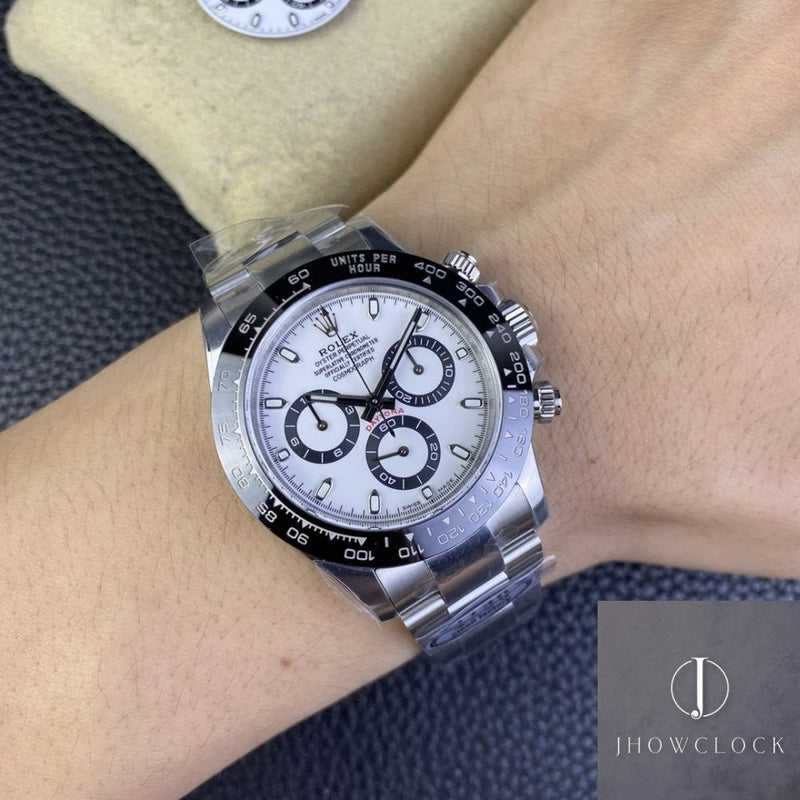 Fábrica Clean - Rolex Cosmograph Daytona M116500LN-0001 Mostrador Branco