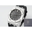Fábrica APS - Audemars Piguet Royal Oak 15400 Pulseira de Borracha com Mostrador de Rutênio Cinza