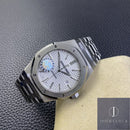 Fábrica APS - Audemars Piguet Royal Oak 15400ST.OO.1220ST.02 Mostrador Branco Prateado