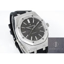 Fábrica APS - Audemars Piguet Royal Oak 15400 Pulseira de Borracha com Mostrador de Rutênio Cinza