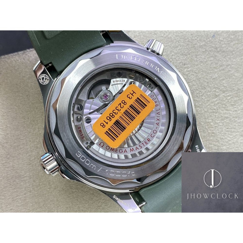 Fábrica VS - Omega  Seamaster Diver 300M 210.32.42.20.10.001 Pulseira de borracha verde