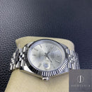 Fábrica Clean - Rolex Datejust M126334-0004 Mostrador Prata Tamanho 41mm
