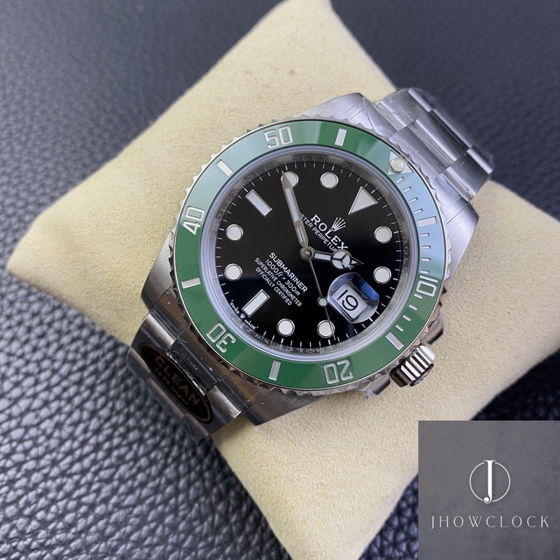 Fábrica Clean - Rolex Submariner M126610LV-0002 Mostrador Preto 41mm