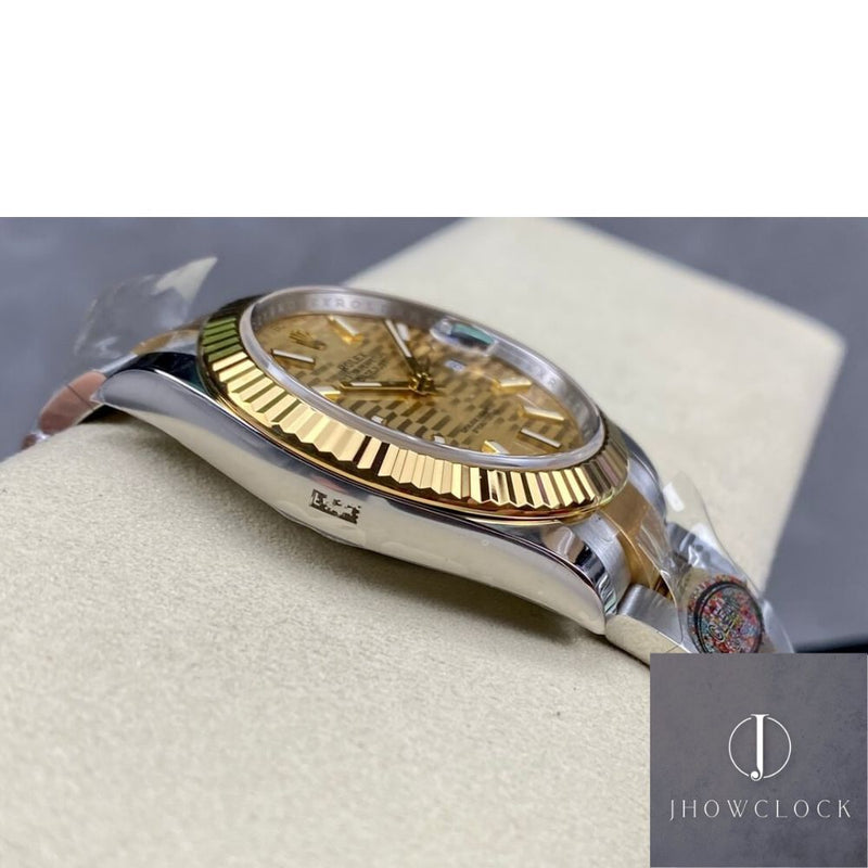 Fábrica Clean - Rolex Datejust M126333-0021 Mostrador Dourado Tamanho 41mm