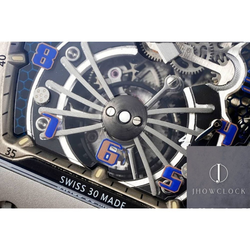 Fábrica RM - Richard Mille RM21-01 Tourbillon Pulseira Preta