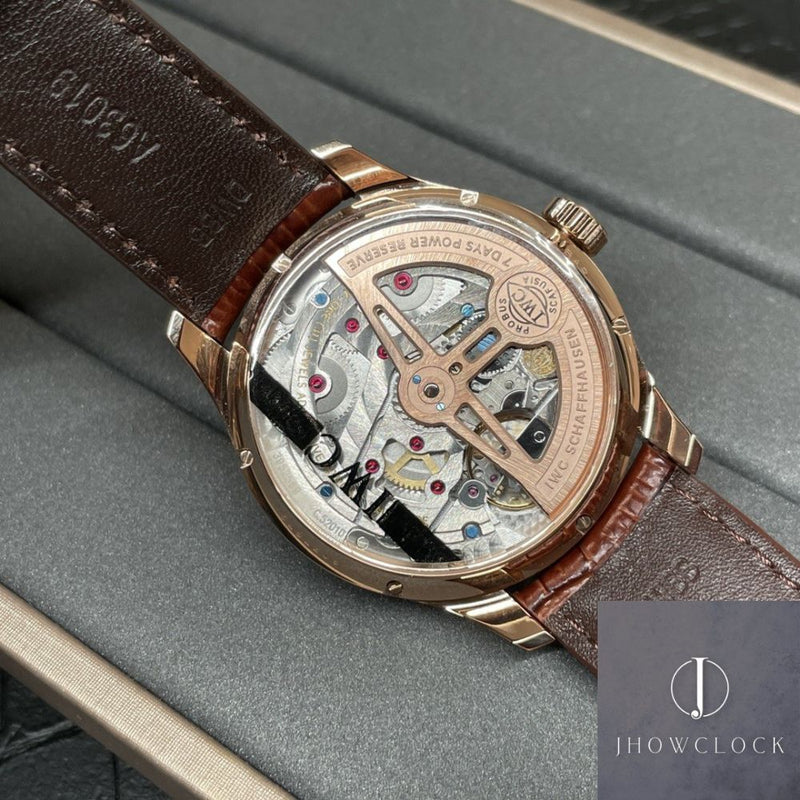 Fábrica APS - IWC Portugieser Perpetual Calendar IW503302 Mostrador Prateado Branco