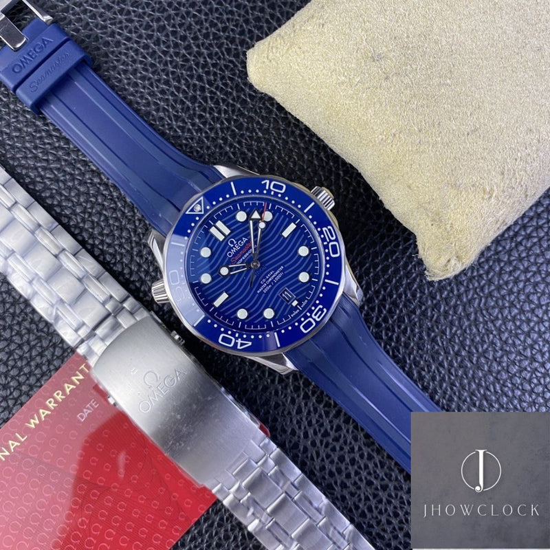 Fábrica VS - Omega  Seamaster Diver 300M 210.32.42.20.03.001 Mostrador azul escuro