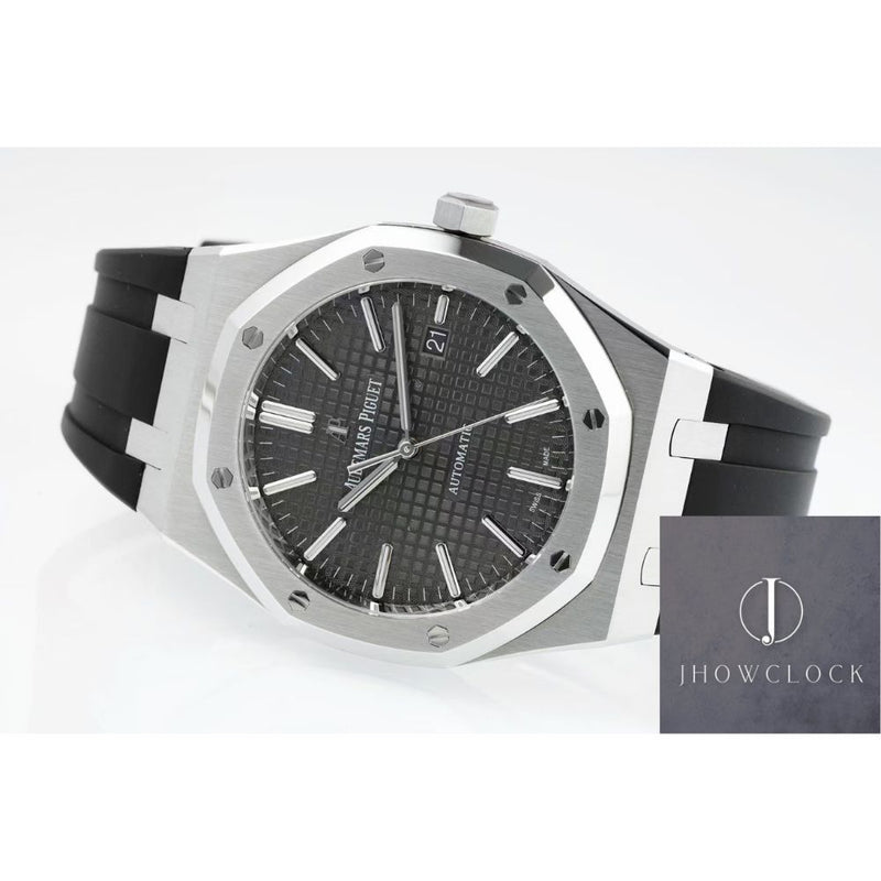 Fábrica APS - Audemars Piguet Royal Oak 15400 Pulseira de Borracha com Mostrador de Rutênio Cinza