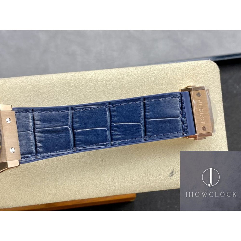 Fábrica HB - Hublot Classic Fusion 511.OX.7180.LR Mostrador Azul Ouro 18K