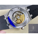 Fábrica APS - Audemars Piguet Royal Oak 15400 Pulseira de borracha com mostrador azul