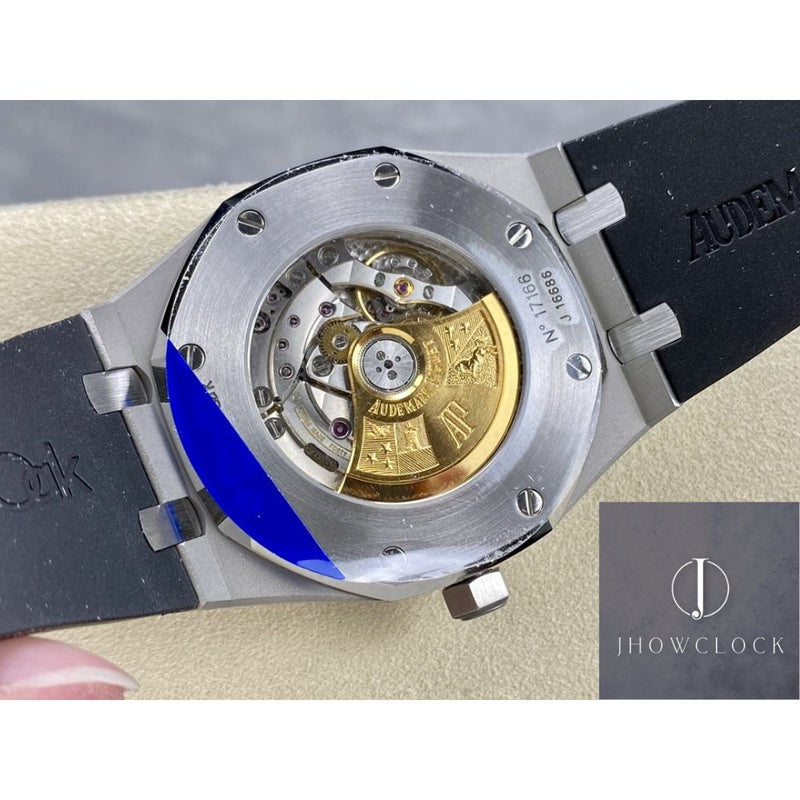 Fábrica APS - Audemars Piguet Royal Oak 15400 Pulseira de borracha com mostrador azul