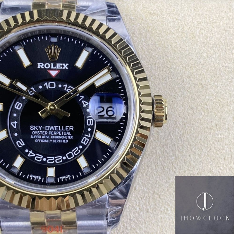Fábrica Noob - Rolex Sky Dweller M326933-0005 Mostrador Preto Gloss