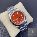 Fábrica EW - Rolex Oyster Perpetual M124300-0007 Mostrador Vermelho Coral Tamanho 41mm