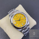Fábrica EW - Rolex Oyster Perpetual M124300-0004 Mostrador Amarelo Tamanho 41mm