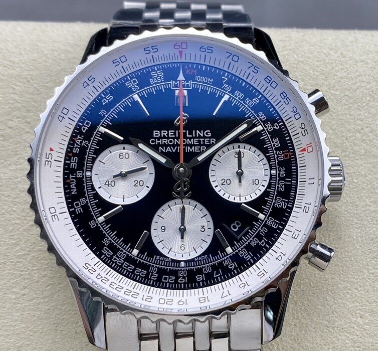 Fábrica BLS - Breitling Navitimer AB0127211C1A1 Mostrador Preto 46MM