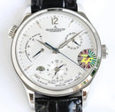 Fábrica ZF - Jaeger-LeCoultre Master Geographic 1428421 Mostrador Prateado