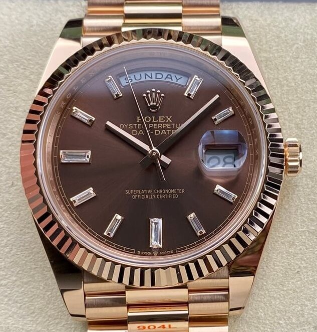 Rolex Day Date M228238-0002 Mostrador Prata Tamanho 40mm