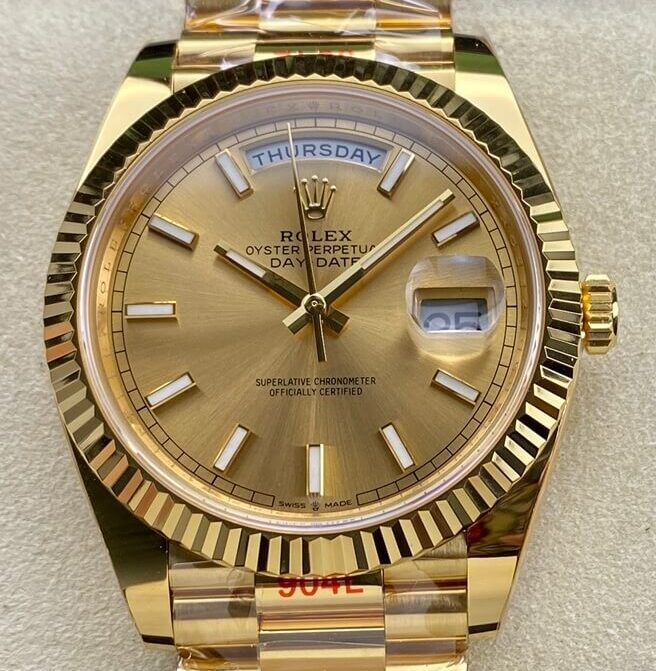 Rolex Day Date M228238-0002 Mostrador Prata Tamanho 40mm