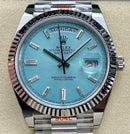Rolex Day Date M228238-0002 Mostrador Prata Tamanho 40mm