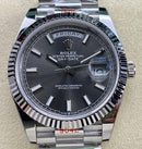 Rolex Day Date M228238-0002 Mostrador Prata Tamanho 40mm