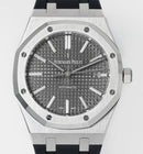 Fábrica APS - Audemars Piguet Royal Oak 15400 Pulseira de Borracha com Mostrador de Rutênio Cinza