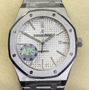 Fábrica APS - Audemars Piguet Royal Oak 15400ST.OO.1220ST.02 Mostrador Branco Prateado