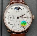 Fábrica APS - IWC Portugieser Perpetual Calendar IW503302 Mostrador Prateado Branco