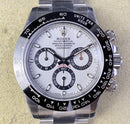 Fábrica Clean - Rolex Cosmograph Daytona M116500LN-0001 Mostrador Branco