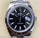 Fábrica Clean - Rolex Datejust M126334-0017 Mostrador Preto Tamanho 41mm