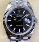 Fábrica Clean - Rolex Datejust M126334-0018 Mostrador Preto Tamanho 41mm