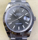Fábrica Clean - Rolex Datejust  M126334-0013 Mostrador Cinza Tamanho 41mm