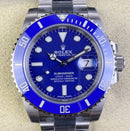 Fábrica Clean - Rolex Submariner 116619LB-97209 Mostrador Azul Tamanho 40mm