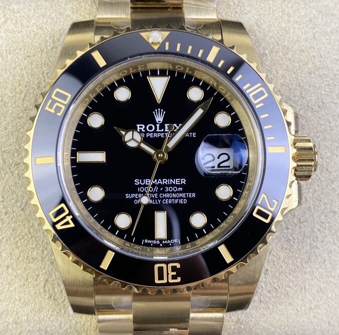Fábrica Clean - Rolex Submariner 116618LN-97208 Preto Tamanho do Mostrador 40mm