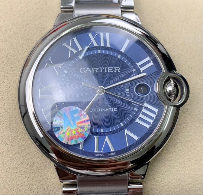 Ballon Bleu De Cartier WSBB0025 Mostrador Azul Tamanho 42mm