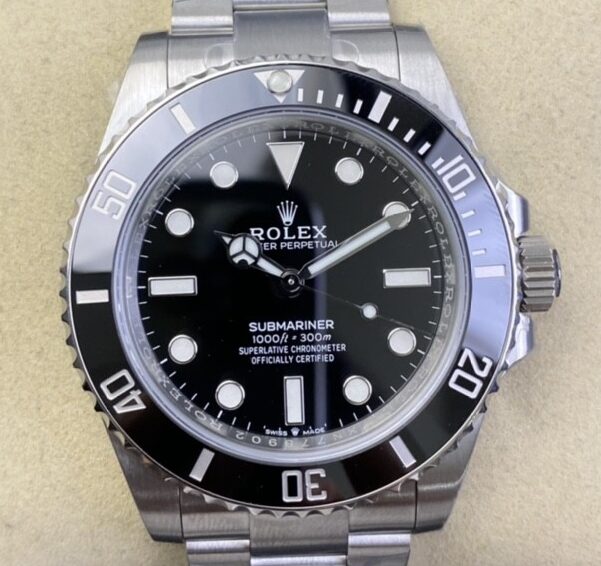 Fábrica Clean - Rolex Submariner M124060-0001 Preto Tamanho do Mostrador 41mm