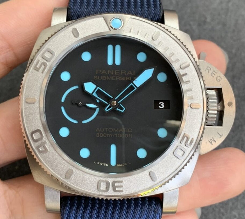 Fábrica VS - Panerai Submersible PAM00985 Matte Eco-Titânio™ Tamanho 47mm