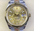 Fábrica Noob - Rolex Sky Dweller M326933-0001 Mostrador Champagne