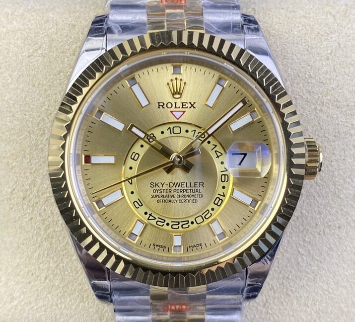 Fábrica Noob - Rolex Sky Dweller M326933-0001 Mostrador Champagne